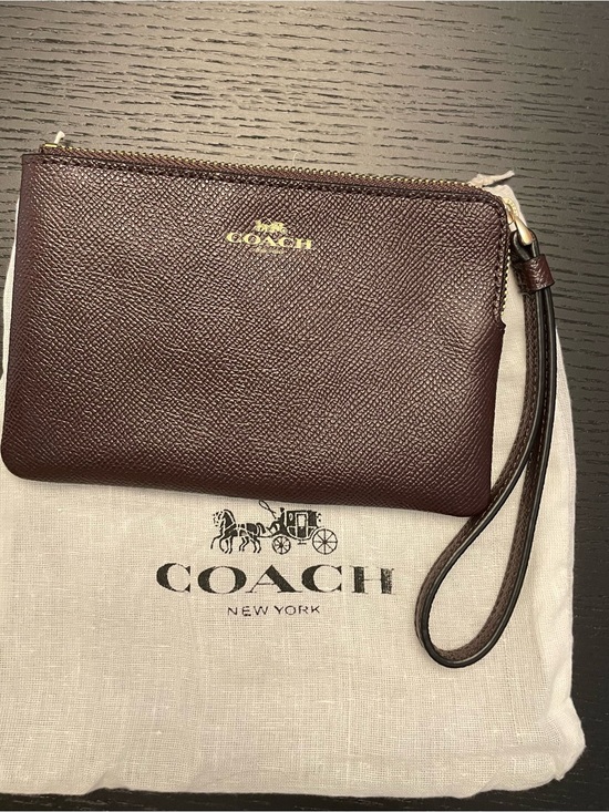 Coach Handbags - Coach Women's Corner Zip Wristlet IM/Oxblood F58032
